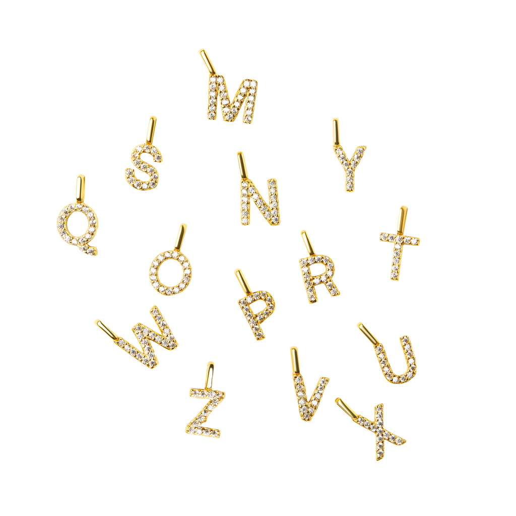 BUCHSTABEN ANHÄNGER 18K GELBGOLD
