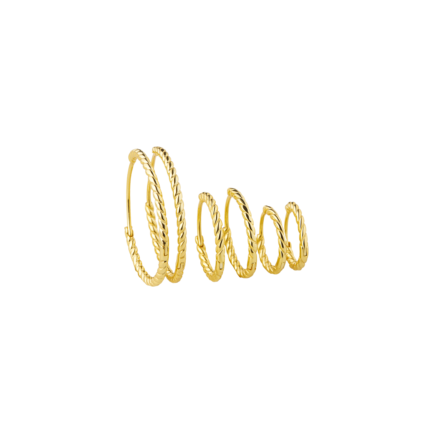 Curly Hoops 18k Gelbgold